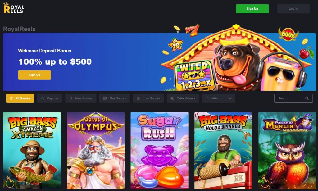 Royal Reels Casino registration on mobile